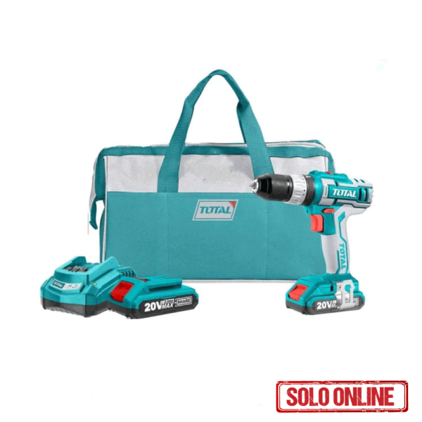 Taladro Atornillador 20v. Percutor 3/8" TIDLI2002 TOTAL